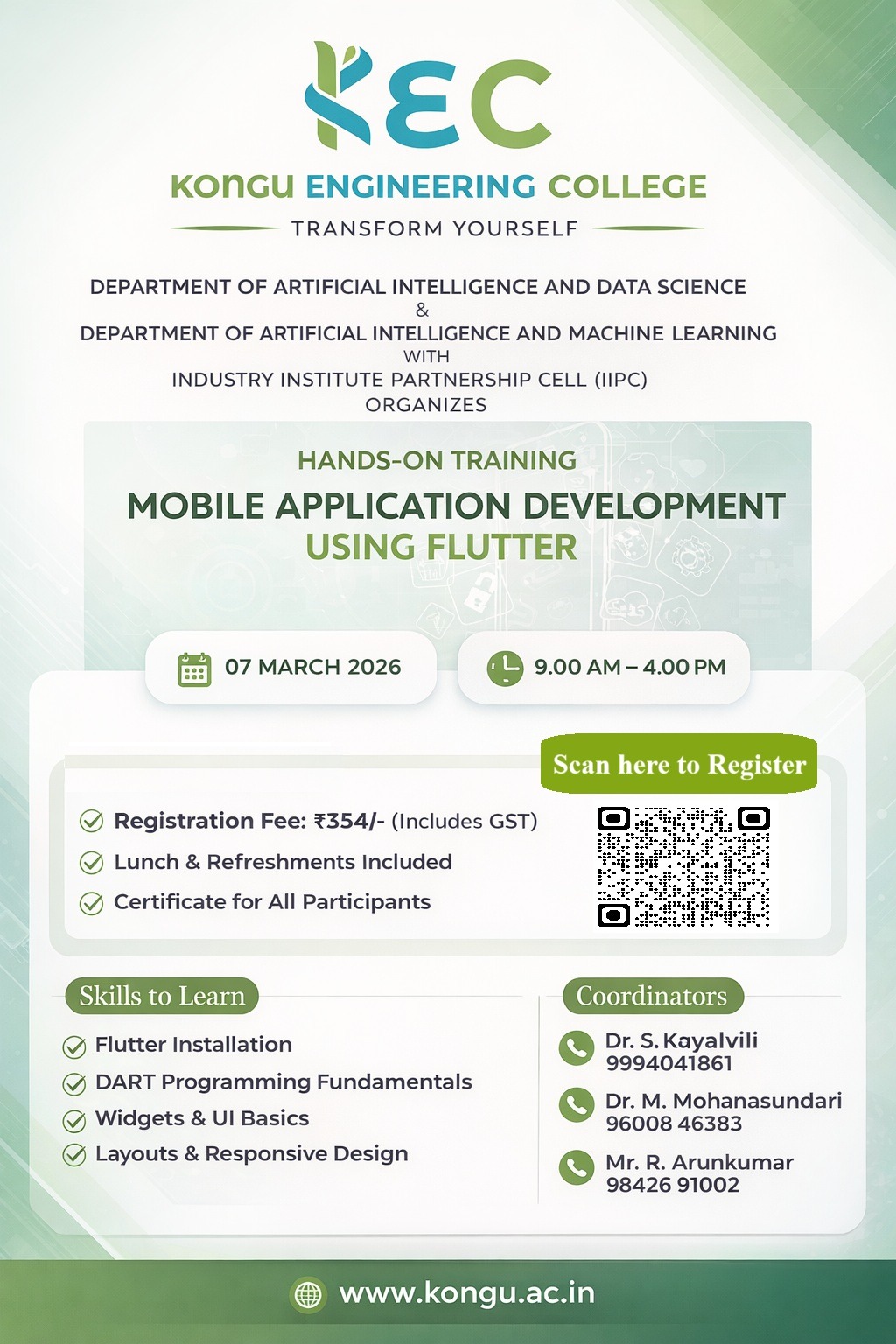 Hands on Training : Mobile Application Development using Flutter 2026 Training Program Poster 